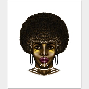 Afro girl Afro woman Afro queen beautiful Afro girl Posters and Art